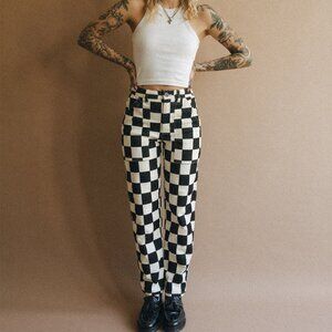 NWT 304 Service Fatigue Pants - Black Checkerboard, UK 10 Crop Length